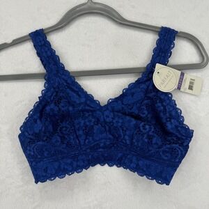 Parfait Wireless Bralette‎ Lace Bra P5482 Sapphire Blue 32DD New with Tags